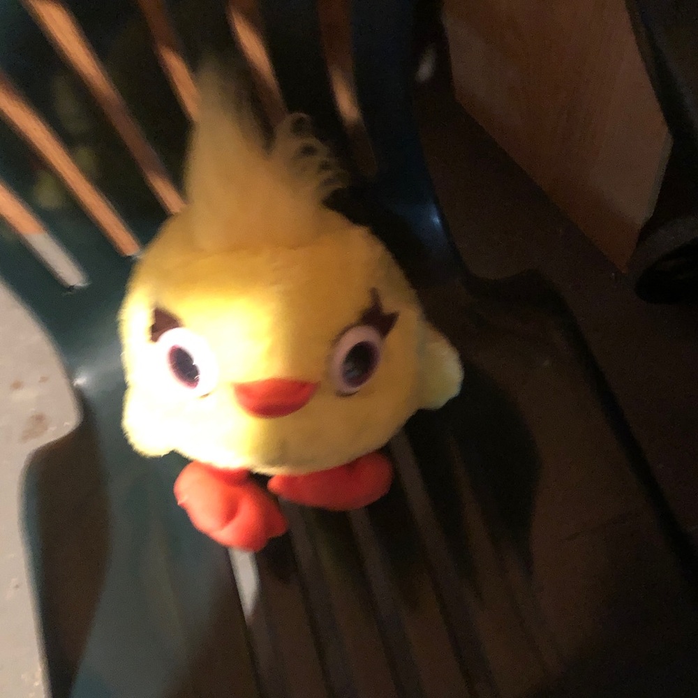 Yellow Plush Toy with Orange Feet